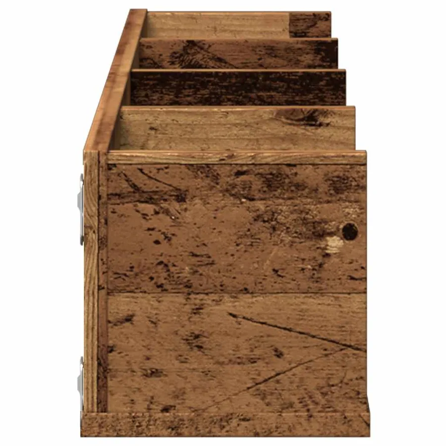 Étagère murale à CD vieux bois 100x18x18 cm bois d'ingénierie - 5