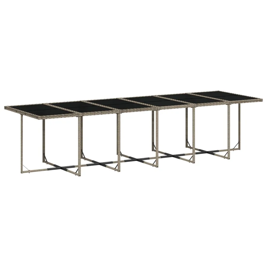 Ensemble à manger de jardin 17 pcs et coussins résine tressée - 3