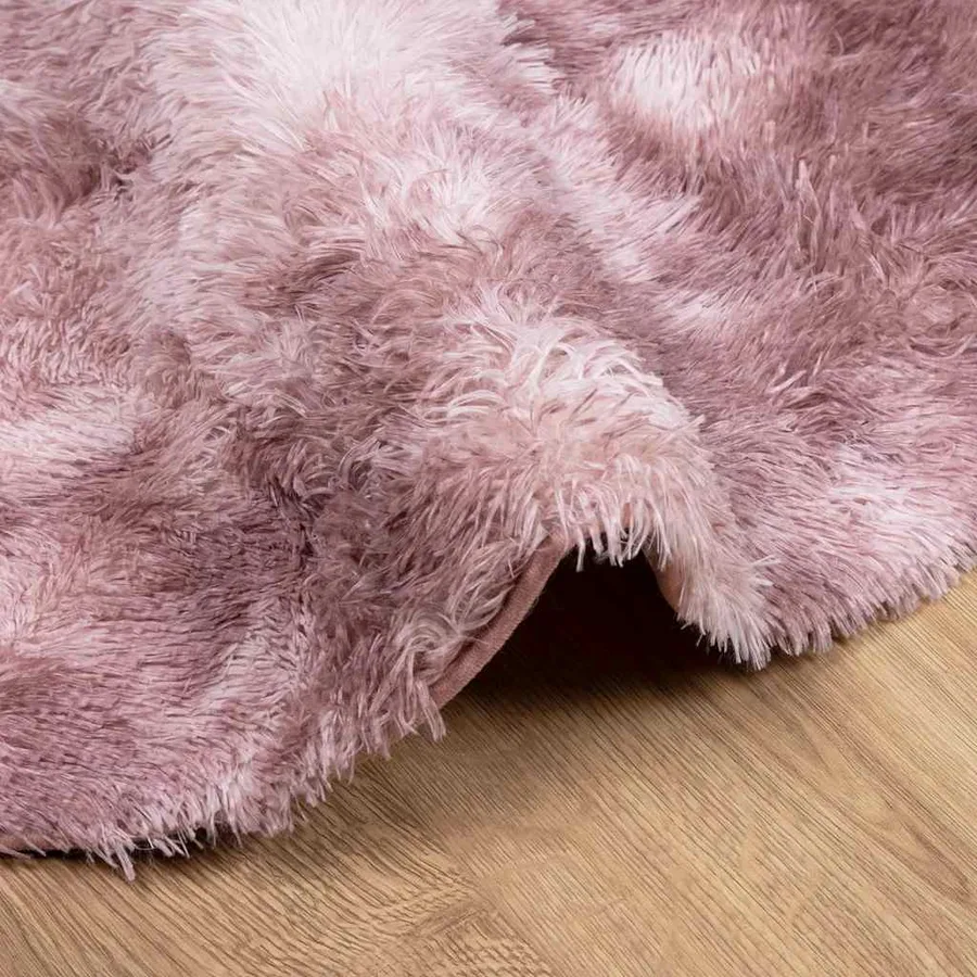 Tapis Shaggy à poils longs NAVARRA rose poudré 300x200 cm - 5