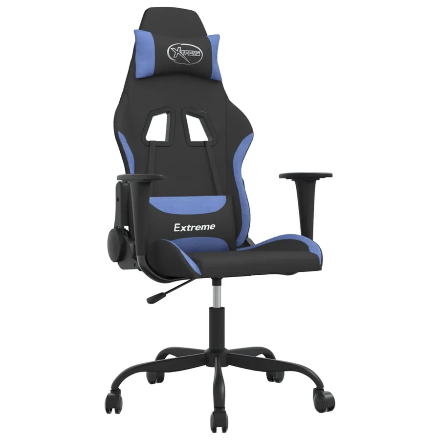 Chaise de jeu Noir et bleu Tissu - 2