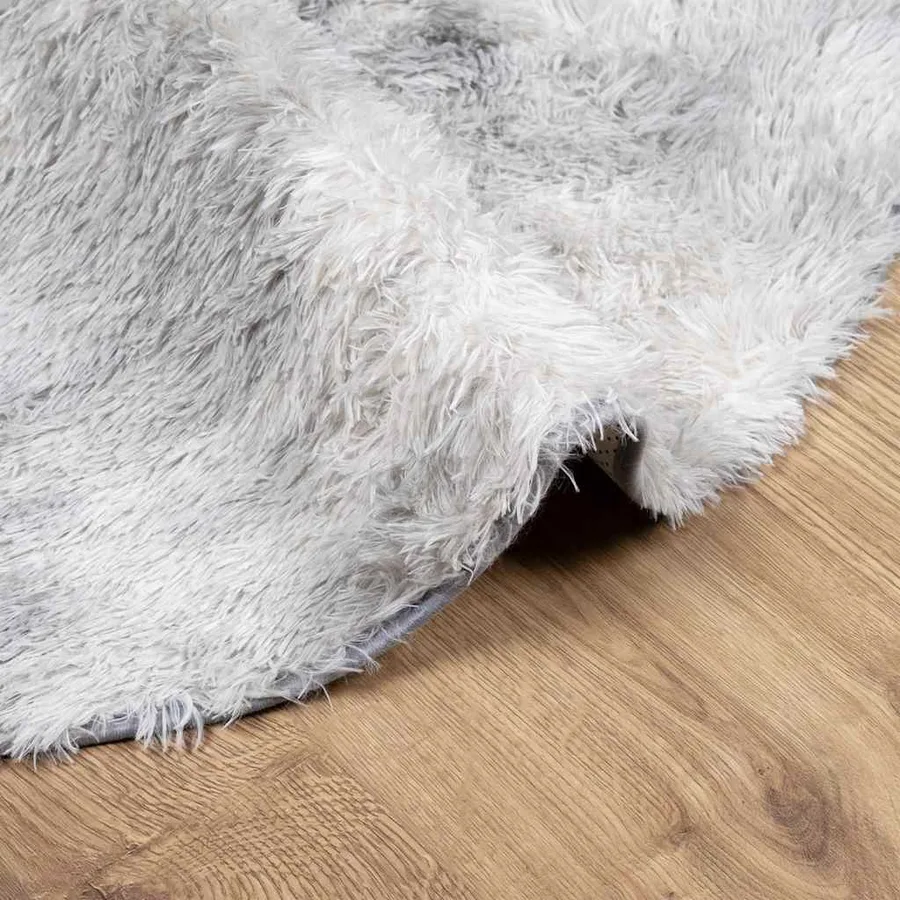Tapis shaggy à poils longs NAVARRA gris argenté 300x200 cm - 5