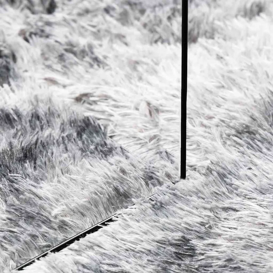 Tapis shaggy à poils longs NAVARRA gris argenté 300x200 cm - 7