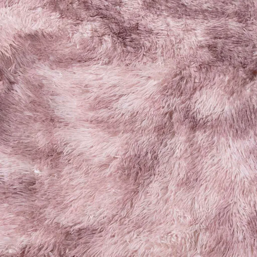 Tapis Shaggy à poils longs NAVARRA rose poudré 200x200 cm - 9