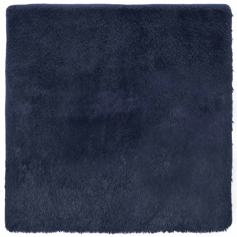 Tapis shaggy à poils longs NAVARRA bleu marine 240x240 cm - 2