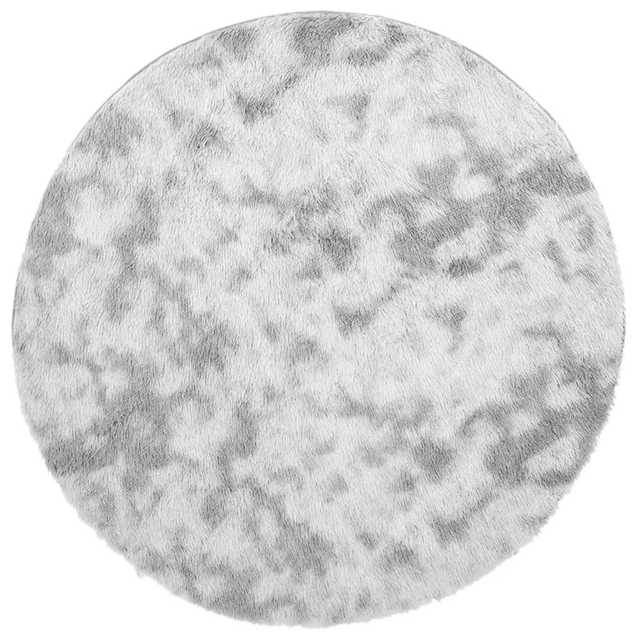 Tapis Shaggy à poils longs NAVARRA gris argenté 100x100 cm - 2