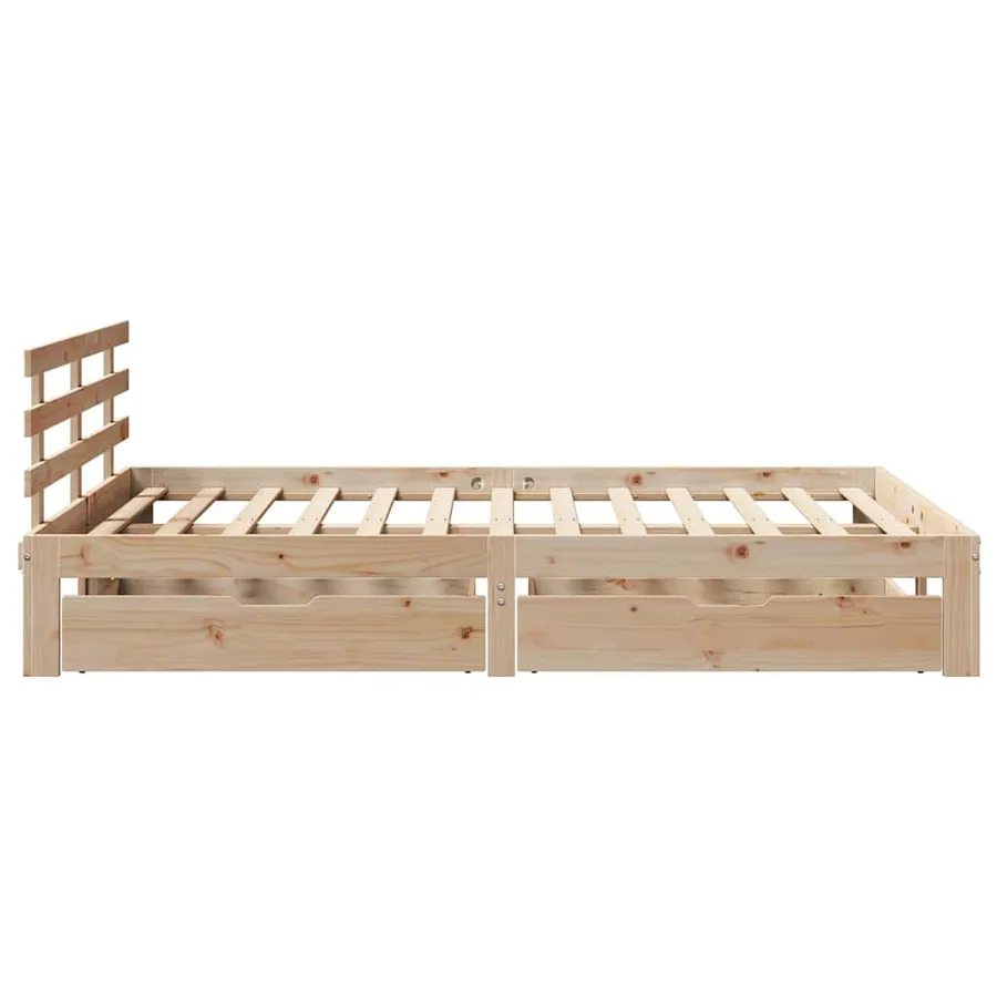 Cadre de lit avec tiroirs sans matelas 120x190 cm - 5