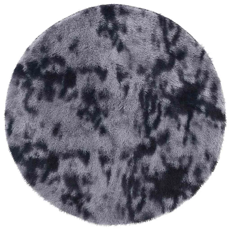 Tapis Shaggy à poils longs NAVARRA gris foncé 240x240 cm - 2