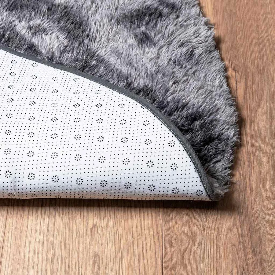 Tapis Shaggy à poils longs NAVARRA gris foncé 240x240 cm - 6