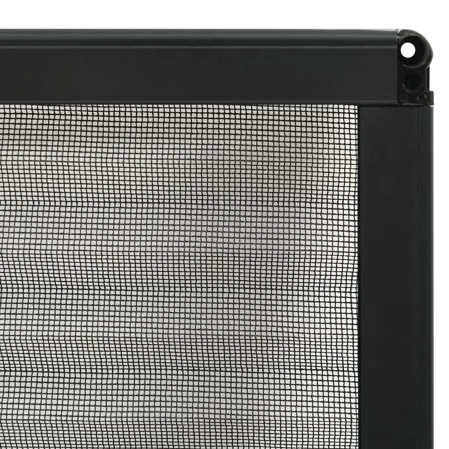 Moustiquaire plissée à fenêtre Aluminium Anthracite 120x120 cm - 6