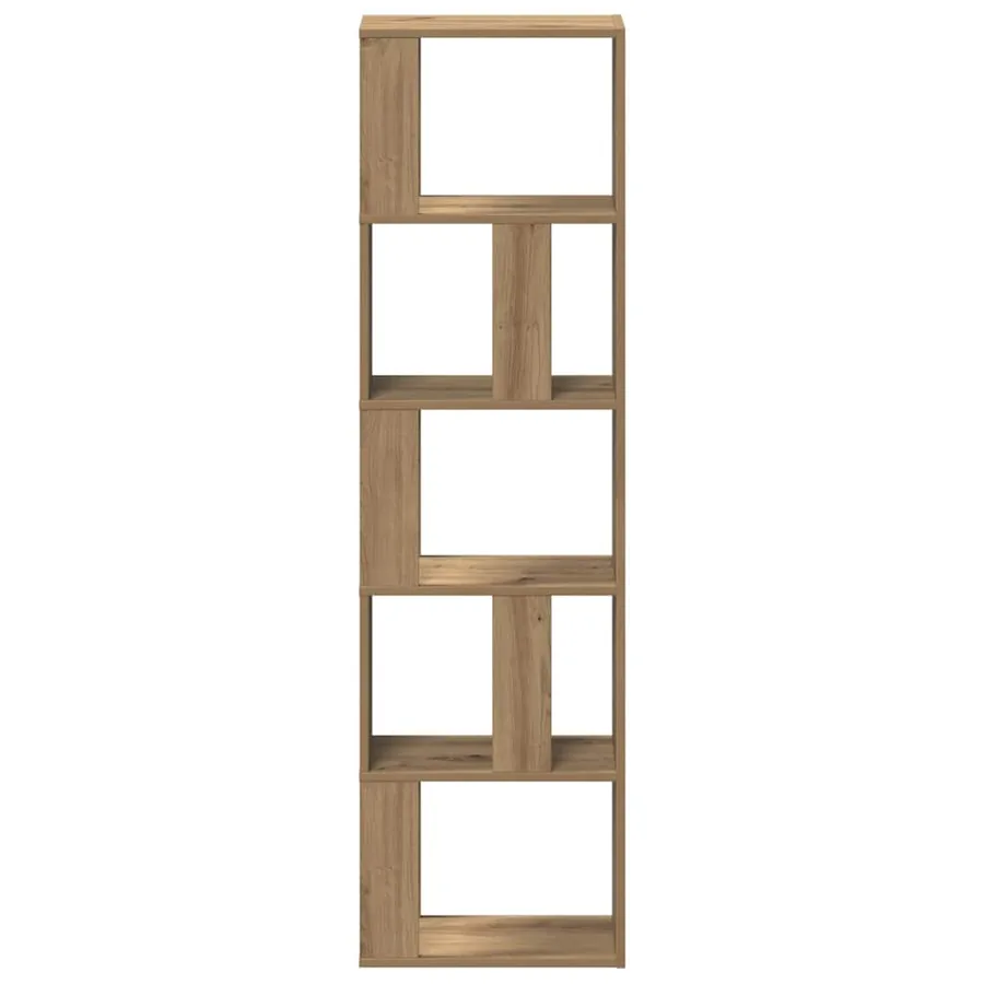 Bibliothèque chêne artisanal 45x24x159 cm bois d'ingénierie - 5