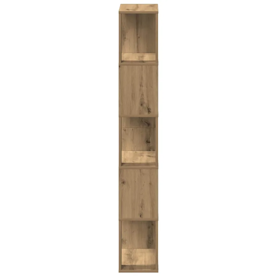 Bibliothèque chêne artisanal 45x24x159 cm bois d'ingénierie - 6