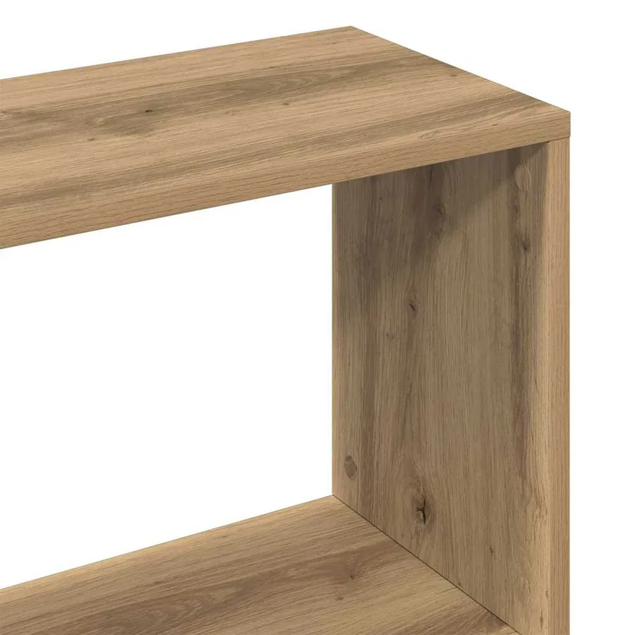 Bibliothèque chêne artisanal 45x24x159 cm bois d'ingénierie - 8