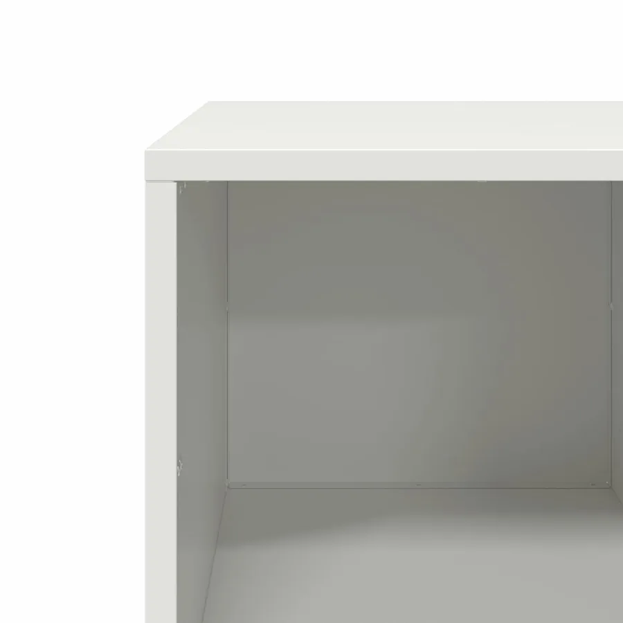 Table basse blanc 101,5x50x43,5 cm acier laminé à froid - 11
