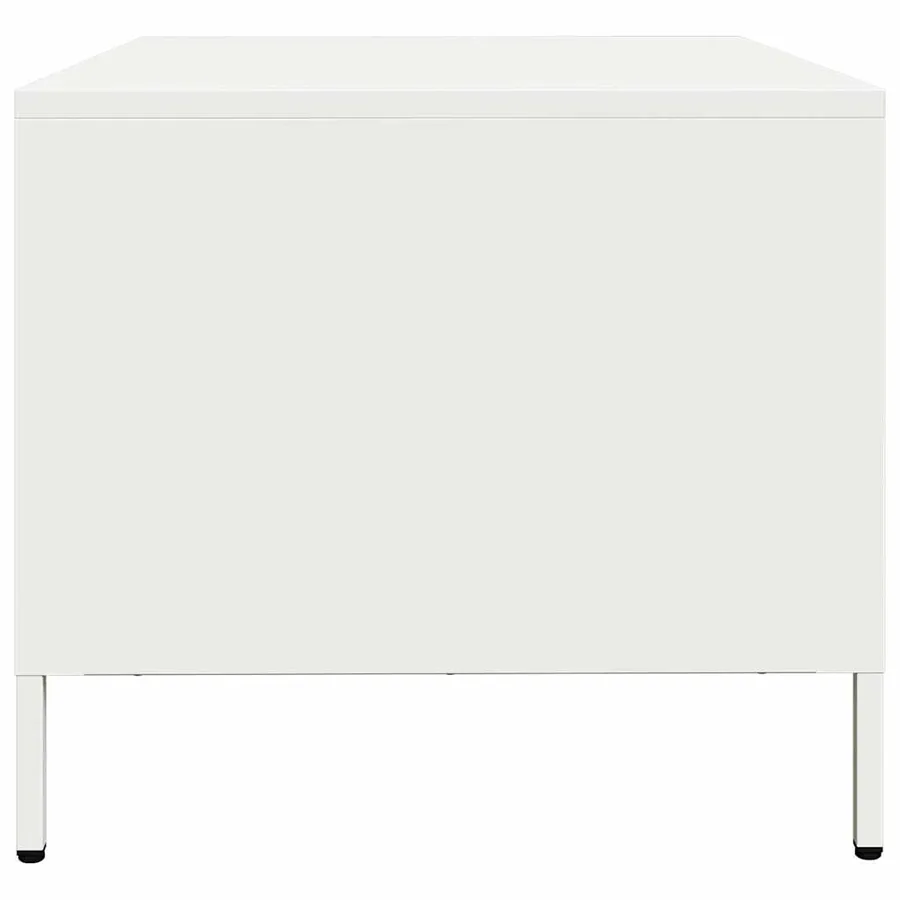 Table basse blanc 101,5x50x43,5 cm acier laminé à froid - 6