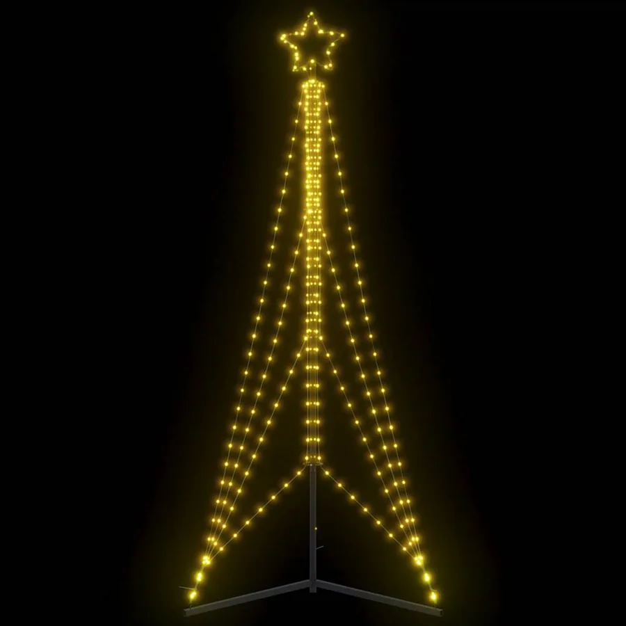 Sapin de Noël à LED 483 LED blanc chaud 240 cm