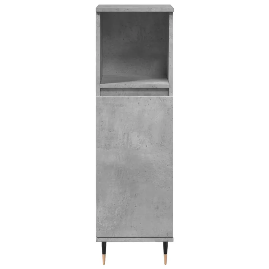 Ensemble de meubles de salle de bain 3 pcs gris béton - 7