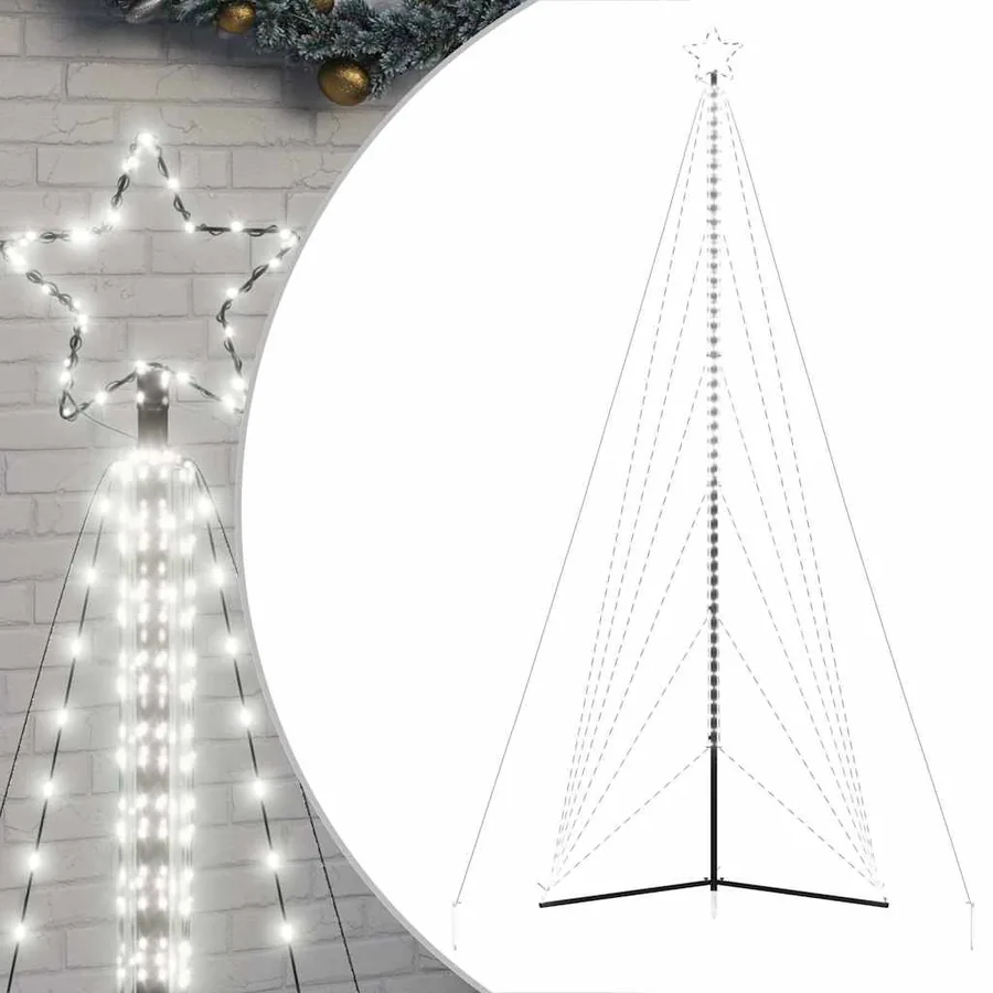 Sapin de Noël à LED 861 LED blanc froid 478 cm - 2