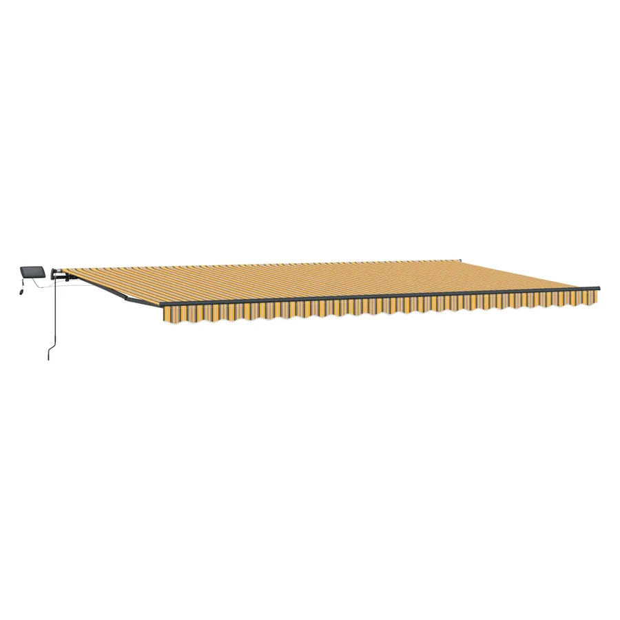 Auvent rétractable Multicolore 600 × 350 cm Tissu et Aluminium - 2