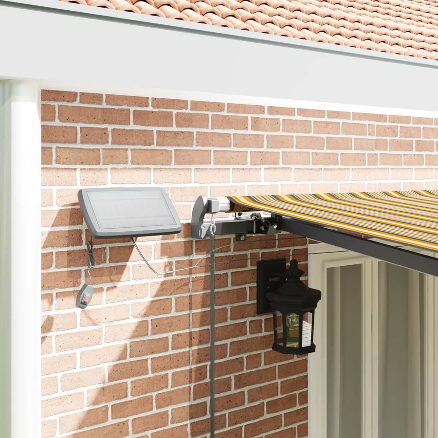 Auvent rétractable Multicolore 600 × 350 cm Tissu et Aluminium - 4