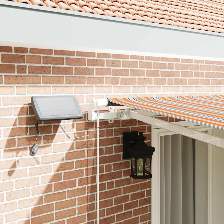 Auvent rétractable Multicolore 400 × 300 cm Tissu et Aluminium - 4