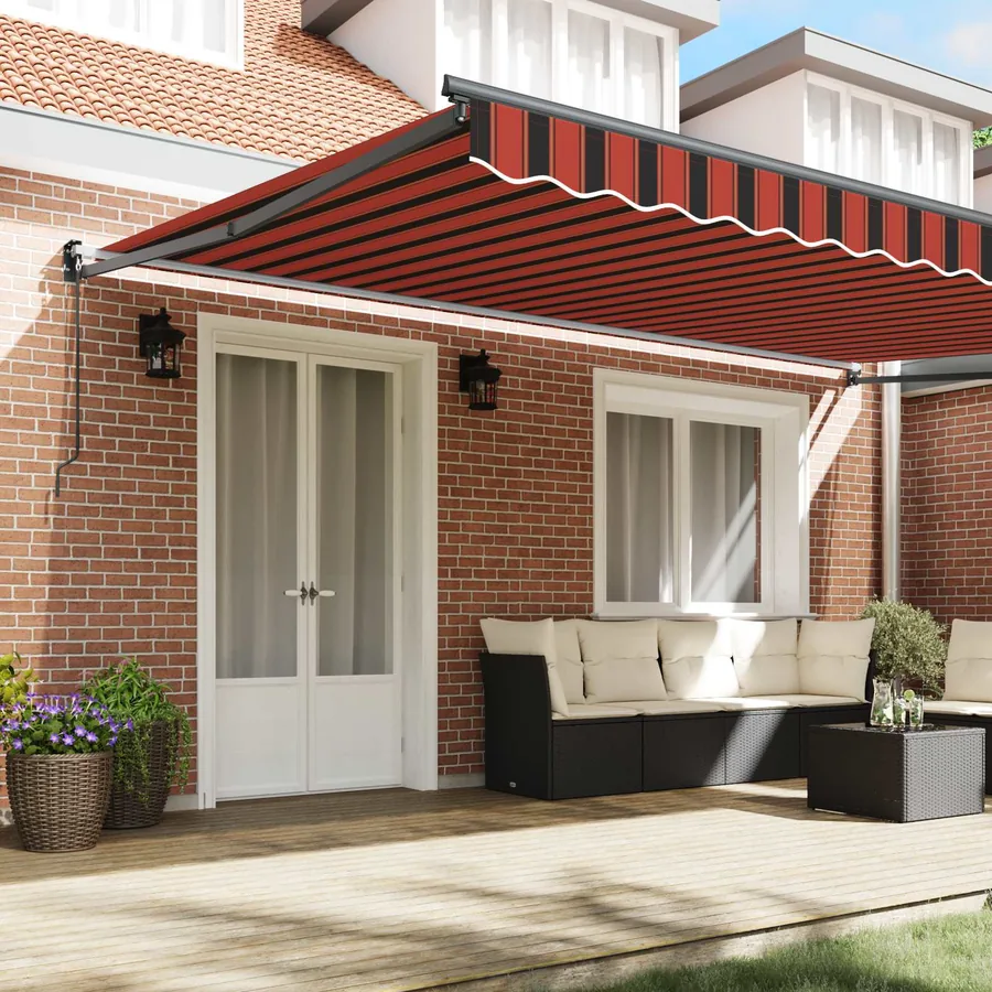 Auvent rétractable Orange et marron 500 x 300 x 165 cm - 3