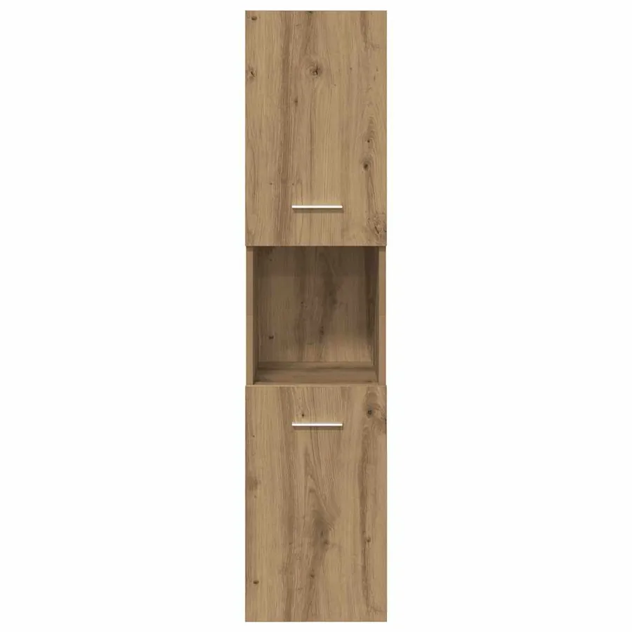 Armoire de salle de bain suspendue chêne artisanal 30x30x130 cm - 4
