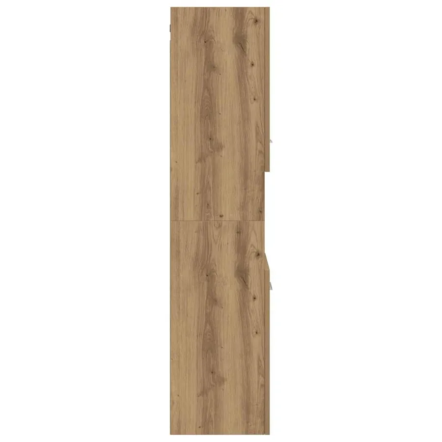 Armoire de salle de bain suspendue chêne artisanal 30x30x130 cm - 6