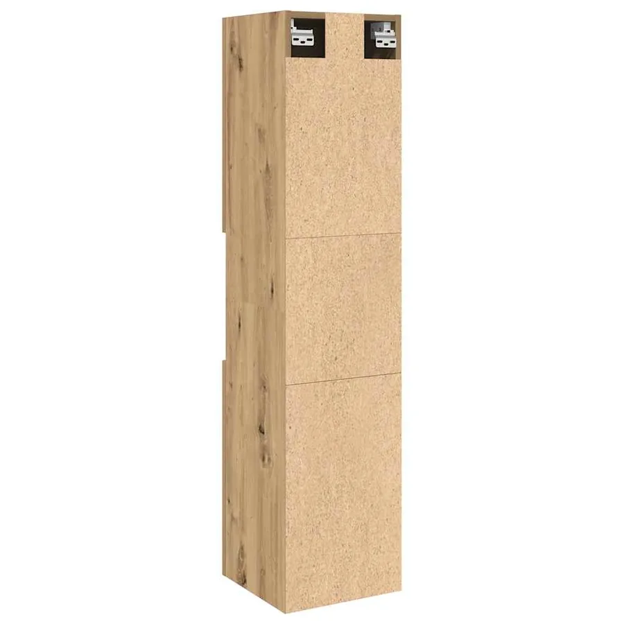 Armoire de salle de bain suspendue chêne artisanal 30x30x130 cm - 7