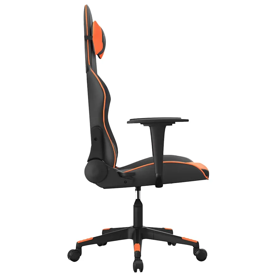 Chaise de jeu de massage Noir et orange Similicuir - 4