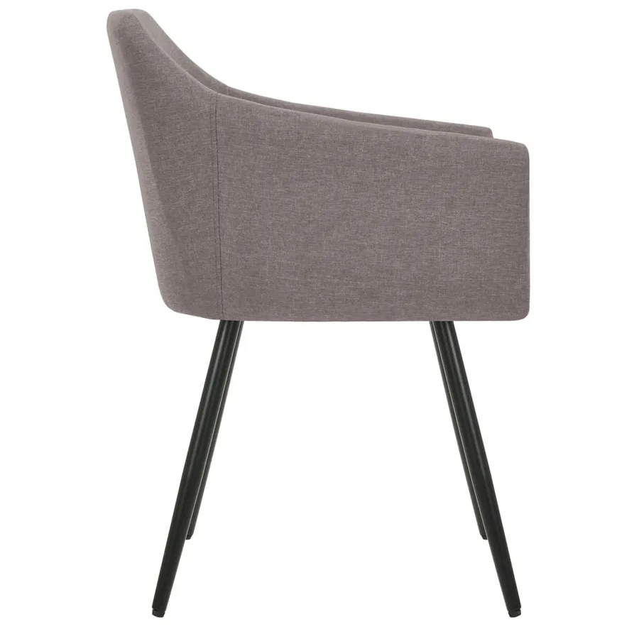Chaises à manger lot de 6 taupe tissu - 4