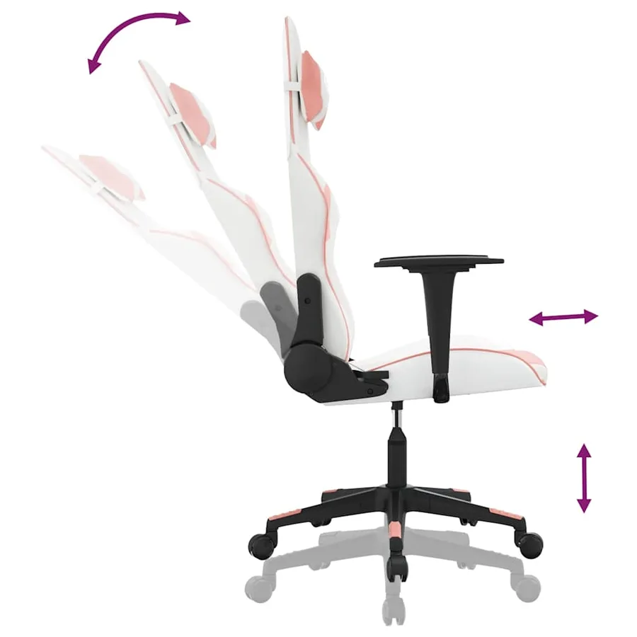 Chaise de jeu Blanc et rose Similicuir - 6