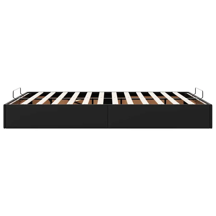 Cadre de lit ottoman sans matelas noir 140x200 cm similicuir - 8