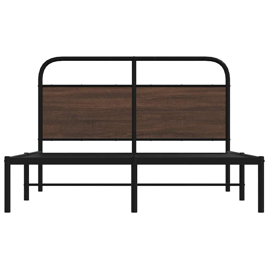 Cadre de lit sans matelas 160x200 cm chêne marron - 5