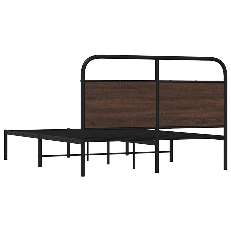 Cadre de lit sans matelas 160x200 cm chêne marron - 7