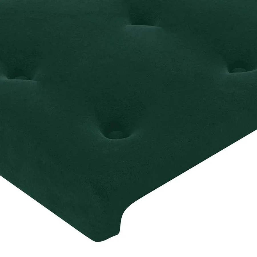 Tête de lit Vert foncé 80x5x118/128 cm Velours - 4