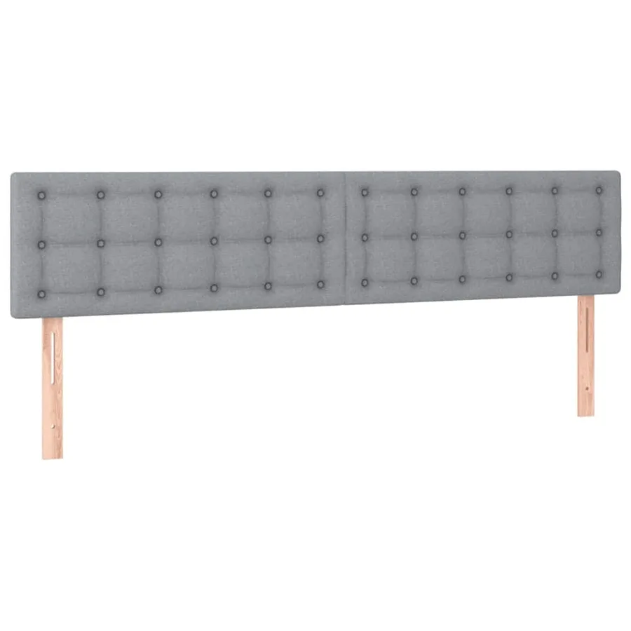 Cadre de lit ottoman et matelas gris clair 180x200cm tissu - 9