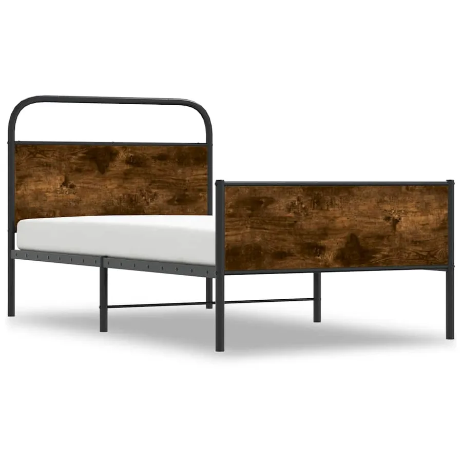 Cadre de lit sans matelas 90x190cm chêne sonoma bois ingénierie - 3