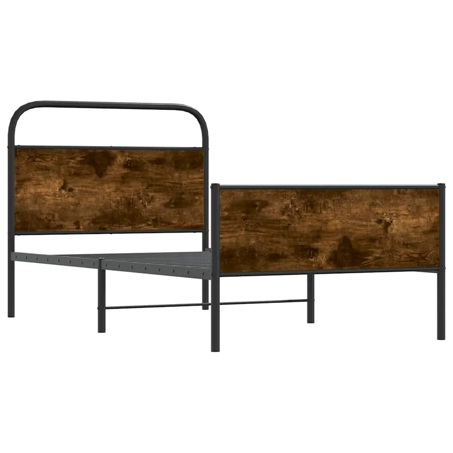 Cadre de lit sans matelas 90x190cm chêne sonoma bois ingénierie - 4