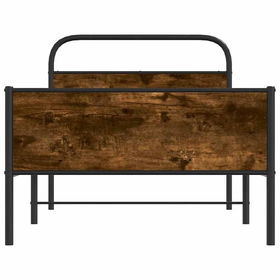 Cadre de lit sans matelas 90x190cm chêne sonoma bois ingénierie - 5