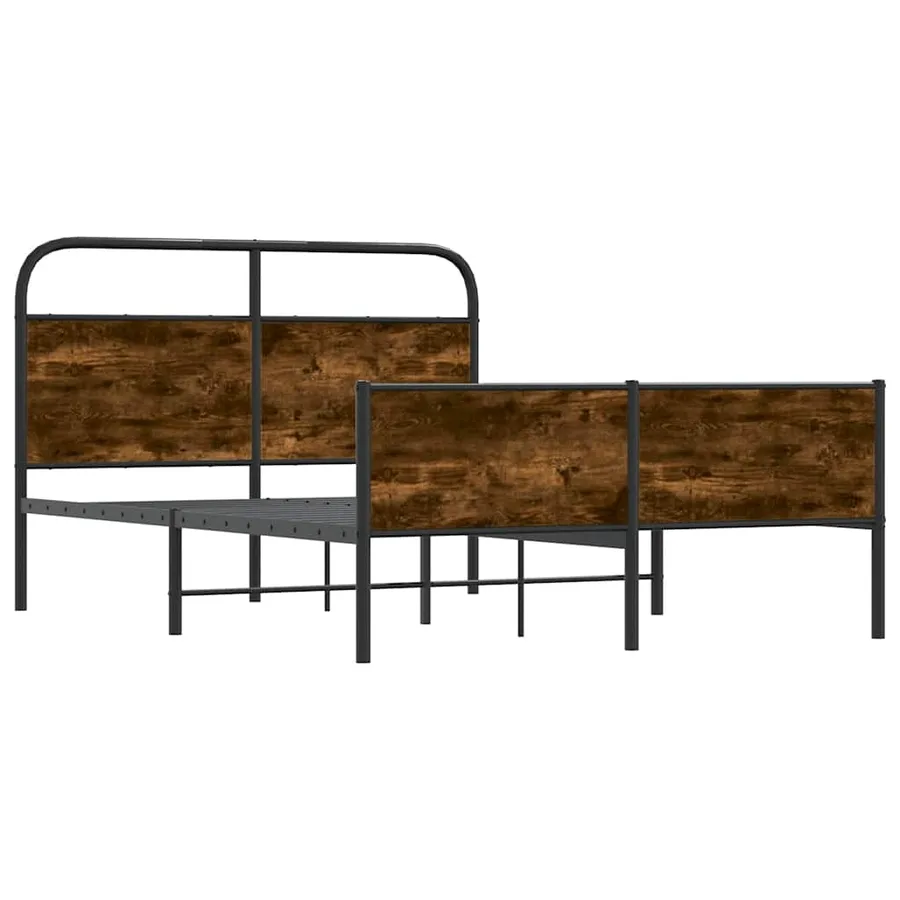 Cadre de lit sans matelas 140x190 cm chêne sonoma - 4
