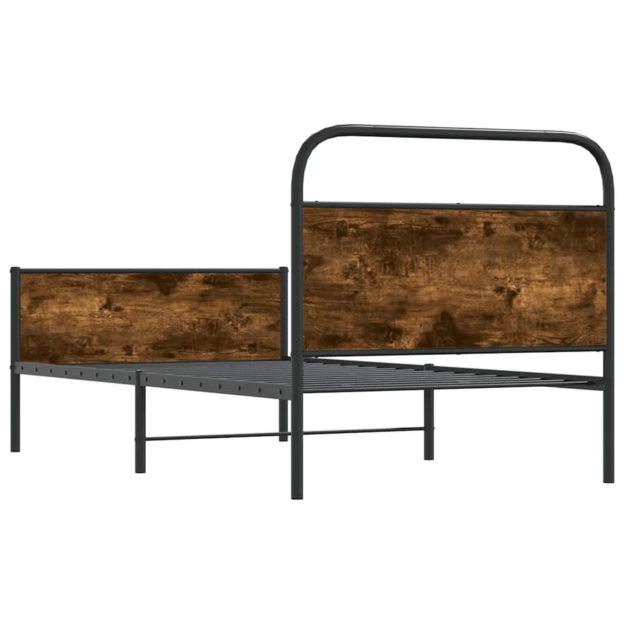Cadre de lit sans matelas 100x190 cm chêne sonoma - 7
