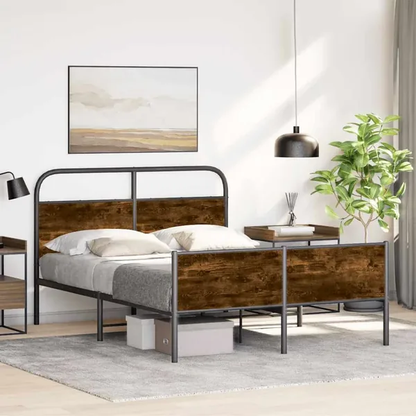 Cadre de lit sans matelas 120x200 cm chêne sonoma