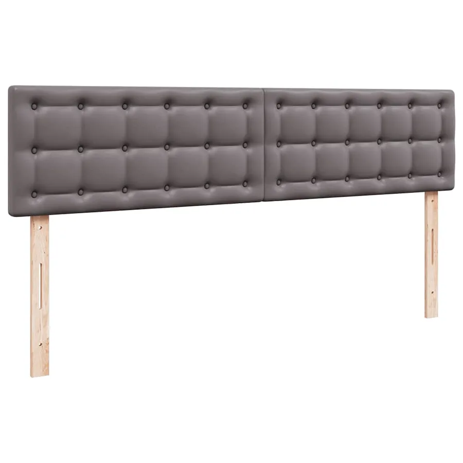 Cadre de lit ottoman avec matelas gris 200x200 cm similicuir - 8