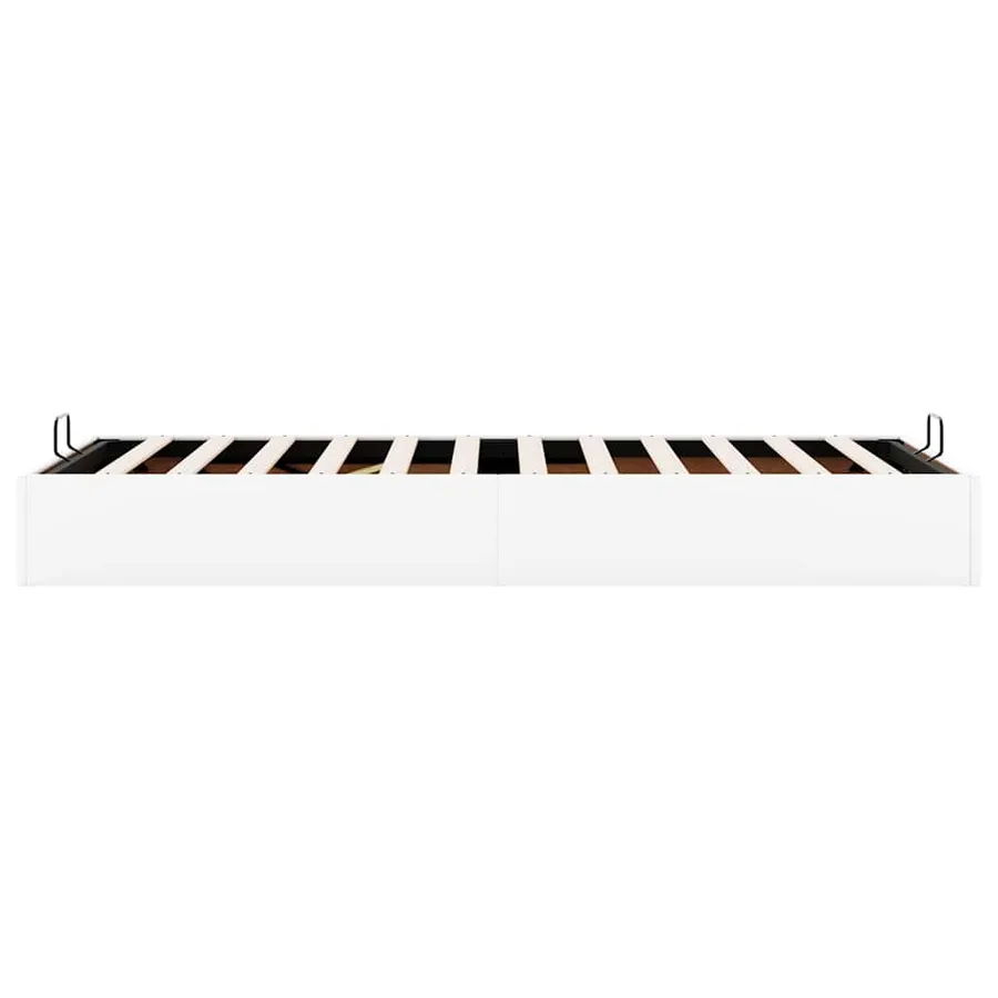 Cadre de lit ottoman sans matelas blanc 90x190 cm similicuir - 8