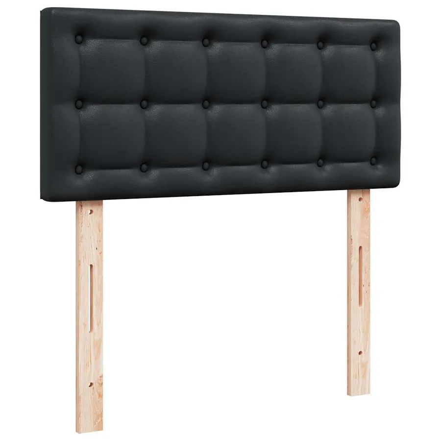 Lit ottoman avec matelas noir 90x200 cm similicuir - 9