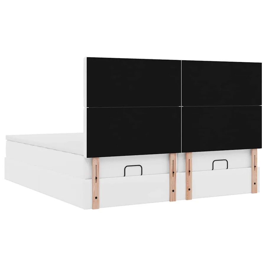 Lit ottoman avec matelas & LED blanc pur 180x200cm similicuir - 13