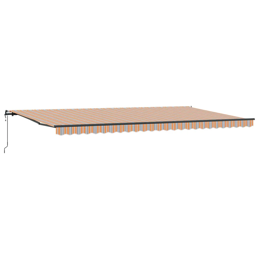 Auvent rétractable Multicolore 600 × 350 cm Tissu et Aluminium - 2