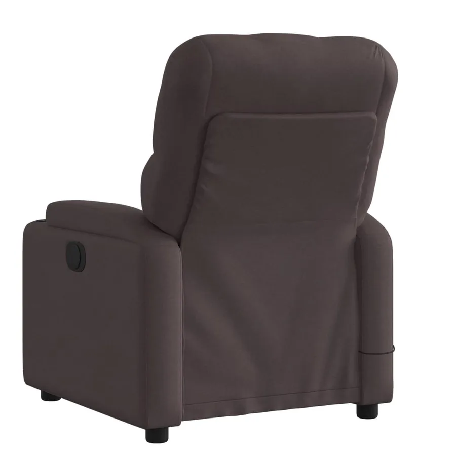 Fauteuil de massage inclinable Marron foncé Tissu - 4