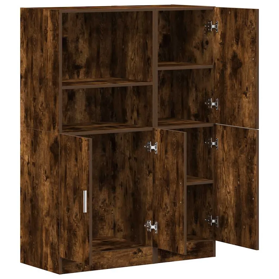 Ensemble d'armoires de cuisine 2 pcs chêne fumé bois ingénierie - 4
