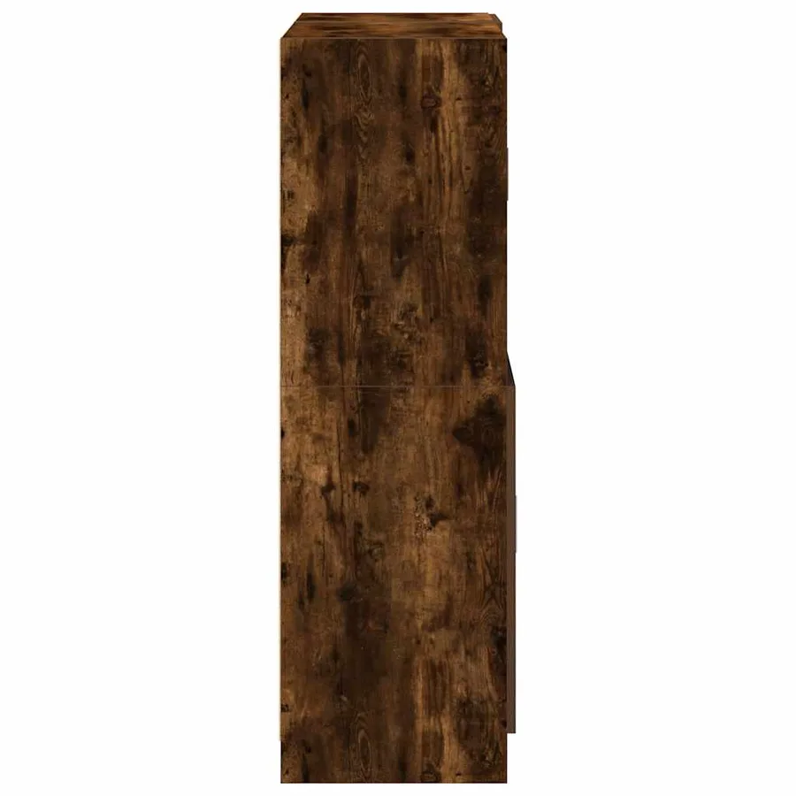 Ensemble d'armoires de cuisine 2 pcs chêne fumé bois ingénierie - 8